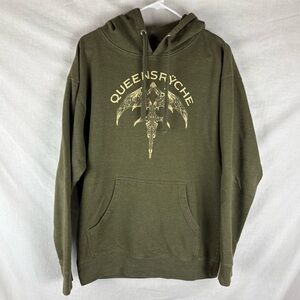 Queensryche Army Green Pullover Hoodie Size L